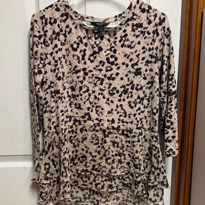 Simply Vera Vera Wang Animal Print Long Sleeve Top